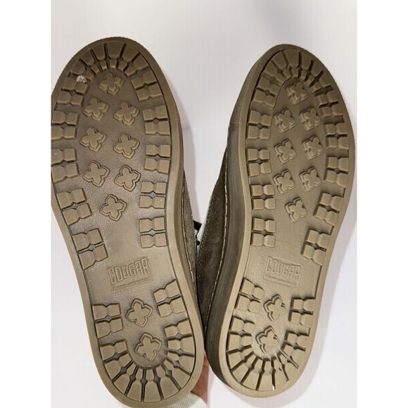 Cougar Dubliner Winter Platform Sneaker Boot Faux Fur Suede Taupe Zip Lace 37/7 - Picture 14 of 16